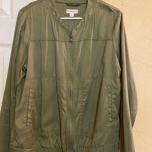 Olive Green Front Zip Jacket Merona
